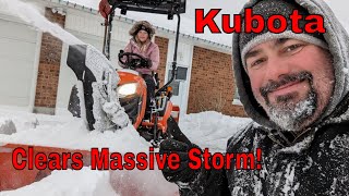 Kubota Clears Massive Storm