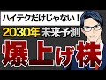 【2030年の未来予測】ハイテク株だけじゃない　爆上げ株