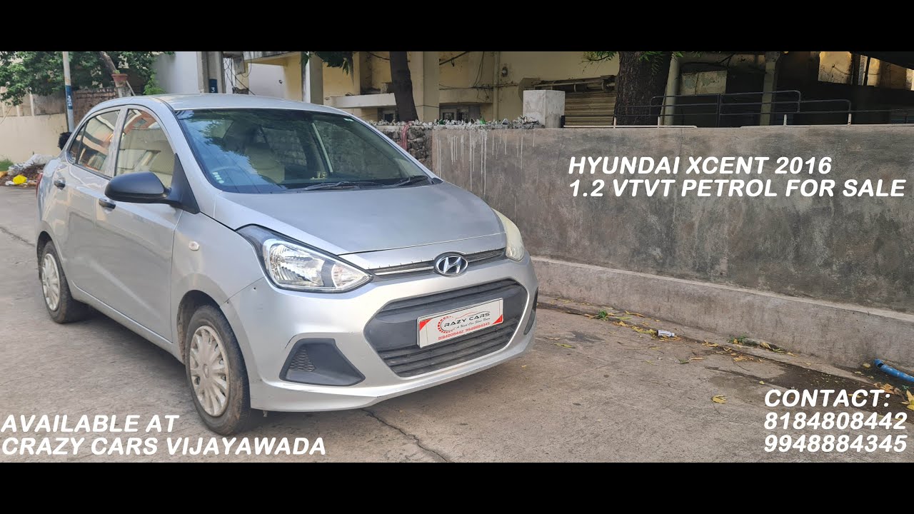 SECOND HAND HYUNDAI XCENT 2016 1.2 PETROL FOR SALE AT CRAZY CARS
