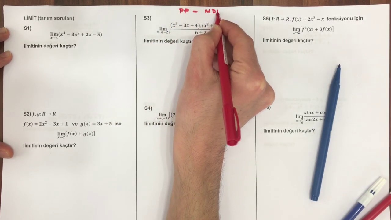 LİMİT - 5 ( Soru çözümü)