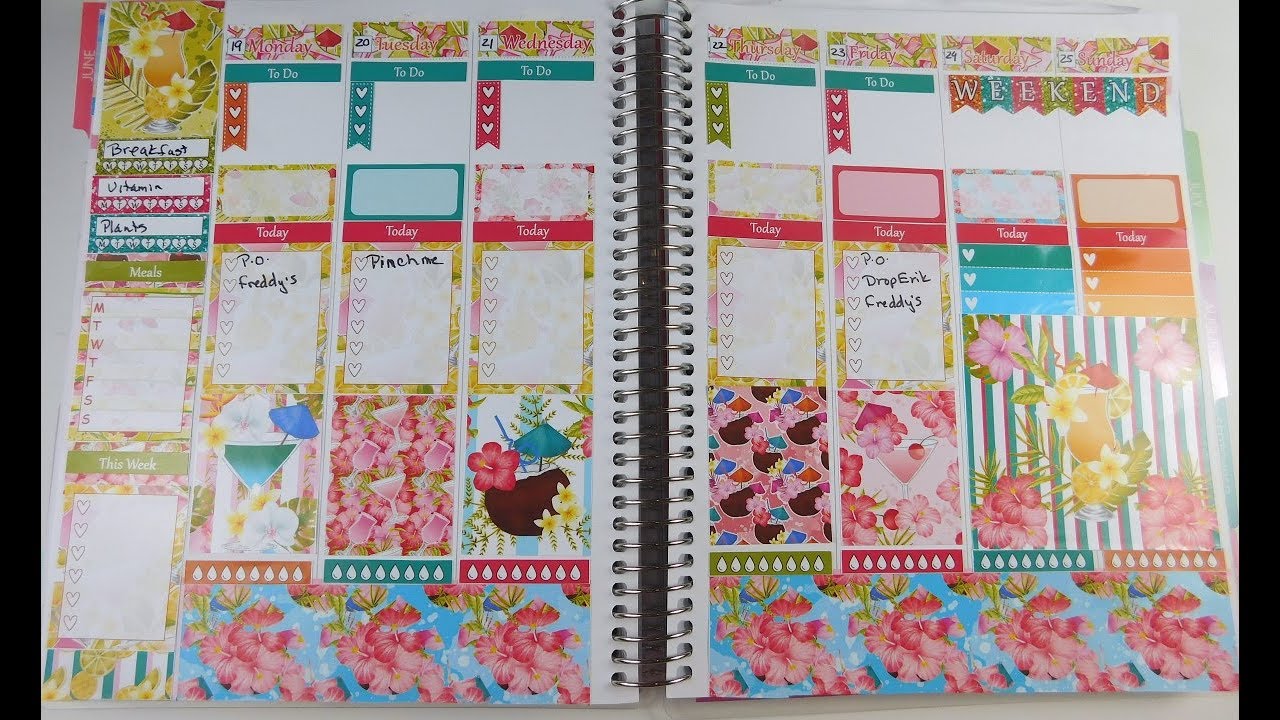 Plan with me in my Recollections Planner –Summer Sippin'– (ft Pansy's Prints)