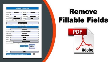 How to remove fillable fields in pdf using Adobe Acrobat Pro DC