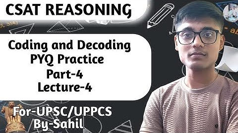 CSAT Reasoning : Coding and Decoding ✨⁉️ | Question Practice ✨ |  Target CSAT 2026🎯 #upsc #csat 