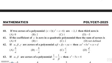 AP POLYCET-2025 MATHAMATCIS  STUDY  MATERIAL VIDEO -2  #APPOLYCET #aprjc  #polycet2024 #polytechnic