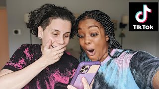 Lesbians Reacting to Lesbian TIK TOK