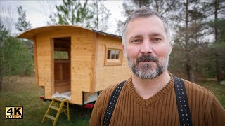 Building a DUTCH DOOR for my TINY CABIN on Wheels - OFF GRID CABIN