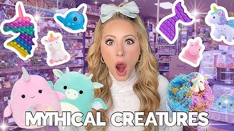 MYTHICAL CREATURES ONLY FIDGET, SLIME, & SQUISHMALLOW SHOPPING CHALLENGE! 🦄🐲🧜🏼‍♀️✨