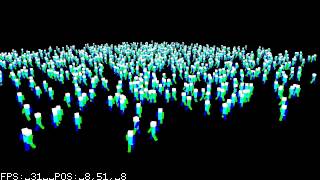 Indie 3d game engine progress 1 (1024 NPCs, Modeling, Animation, AI)