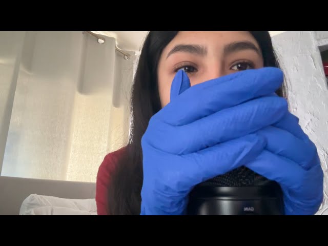 ASMR glove sounds/tapping + whispered ramble💙
