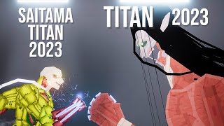 SAITAMA Titan 2023 vs Attack on Titan 2023 - People Playground 1.26.6