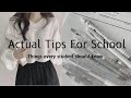 Helpful tips for school 