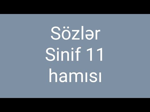 Sozler - sinif 11 - hamisi