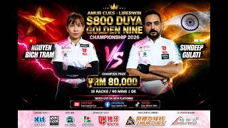 🇻🇳 NGUYEN BICH TRAM 🆚 | 🇮🇳 SUNDEEP GULATI🏆 Champion Prize: RM 80,000 | 15 RACKS / 90 MINS | DE screenshot 5