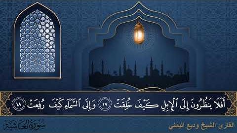 سورة الغاشية   مكتوبة للقارئ الشيخ وديع اليمني - المصحف المرتل كاملا