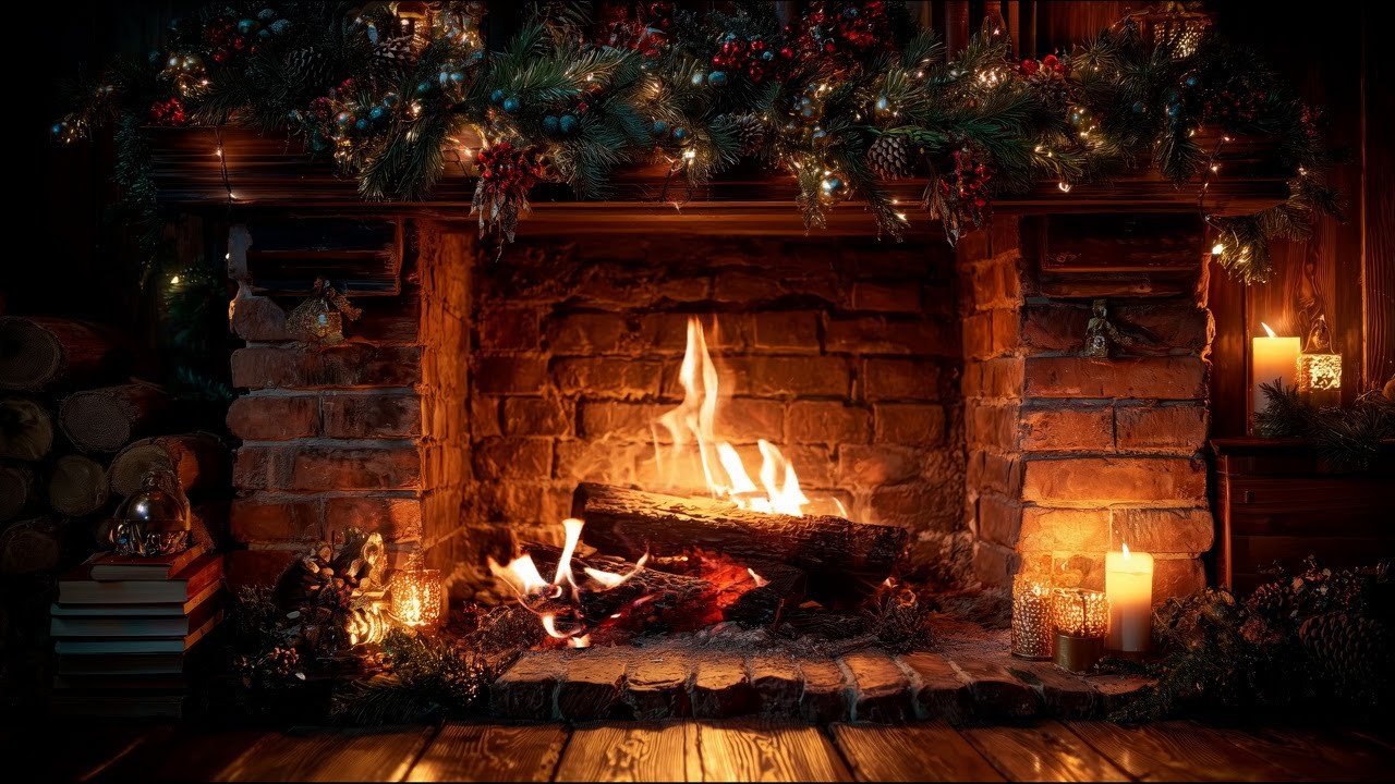 The Most Beautiful & Relaxing Christmas Fireplace for Your Home | Soft Crackling Woods | 10 Hours 4K