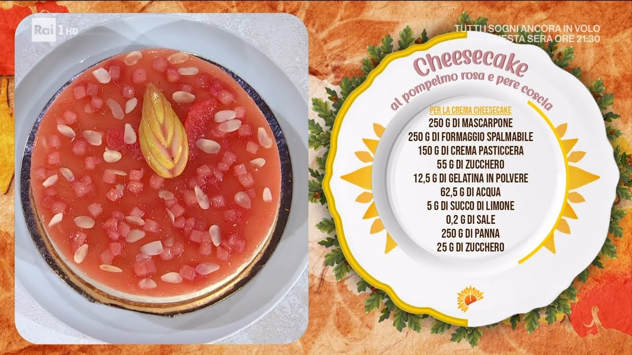 Cheesecake al pompelmo rosa e pere coscia - È sempre mezzogiorno - 26/05/2023