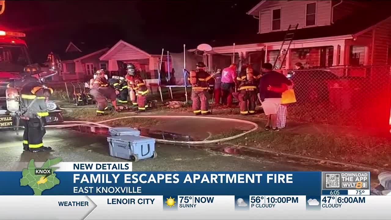 Smoke alarm helps Knoxville family escape from apartment fire