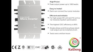 Kaideng Company Video-720P- Micro Inverter & Ac Module