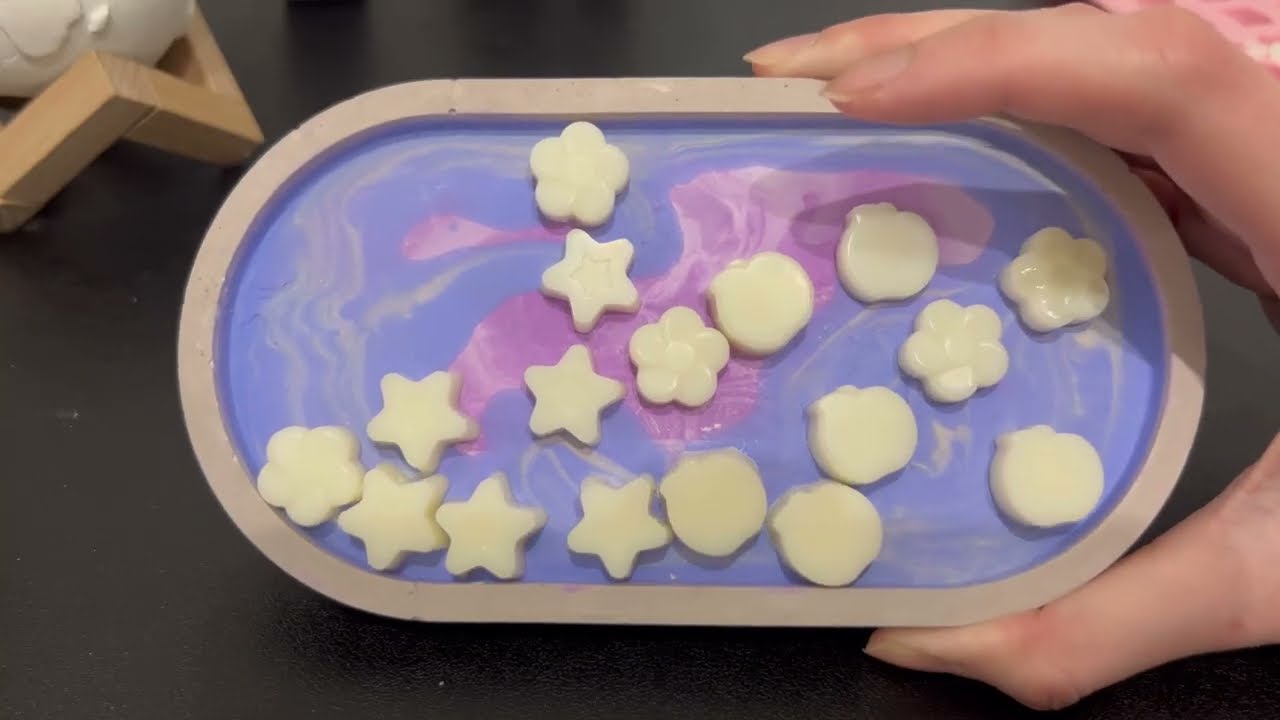 ASMR DIY cute wax melts & demold, wax melt warmer white noise for relaxation