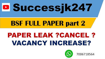 bsf cisf 18 oct complete paper to crack jkssb class iv and jkp exam