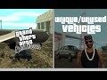 Unique Unused Vehicles In GTA SA
