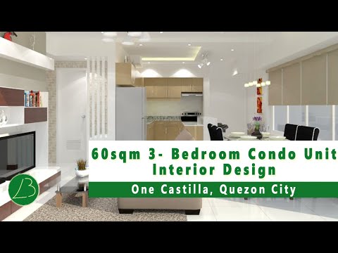 60sqm Floor Area 3-Bedroom Condominium Interior Design Walkthrough in ...