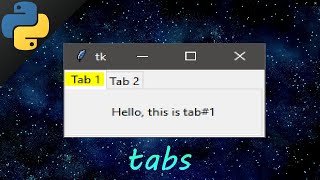 Python how to: add window tabs 📑