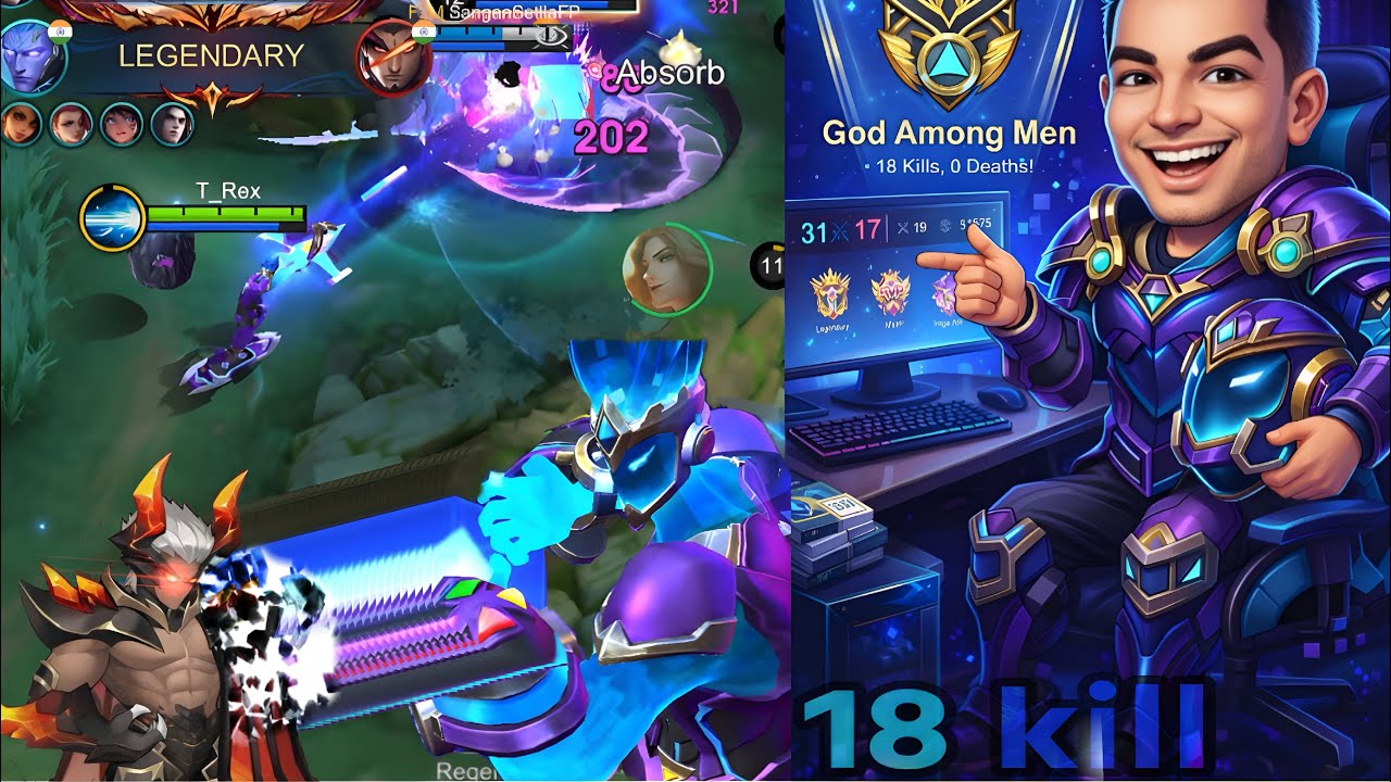 18 Epic Kills: Dominating Mobile Legends Battle.Gord #mobalegends #epikgaming #18kills #gamerlife 