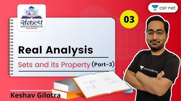 5:00 PM | Sankalpa | CSIR June 2021 | Maths by Keshav Gilotra | Real Analysis | Sets & its Property