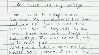 essay on visit to grandparents village