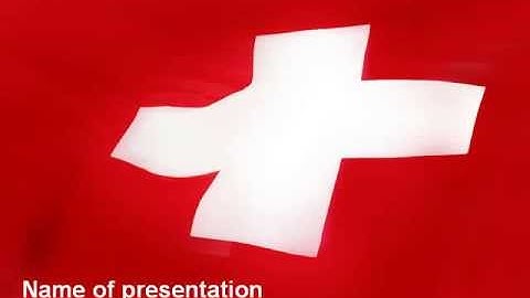 Flag of Switzerland PowerPoint Template by PoweredTemplate.com