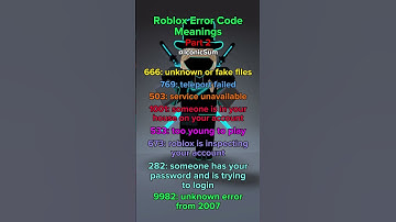 Roblox Error Code Meanings Part 2 #shorts #roblox #errorcodes  #robloxerrorcode