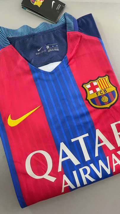2016/2017 Barcelona Home No. 10 Messi Retro Soccer Jersey #soccer #football #jersey