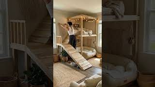Beautiful Wooden Dog Bunk Bed Idea | Cozy and Practical Pet Furniture for Your Home
