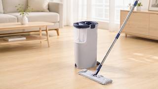 Installation and use of a dirt and wastewater separation mop bucket set