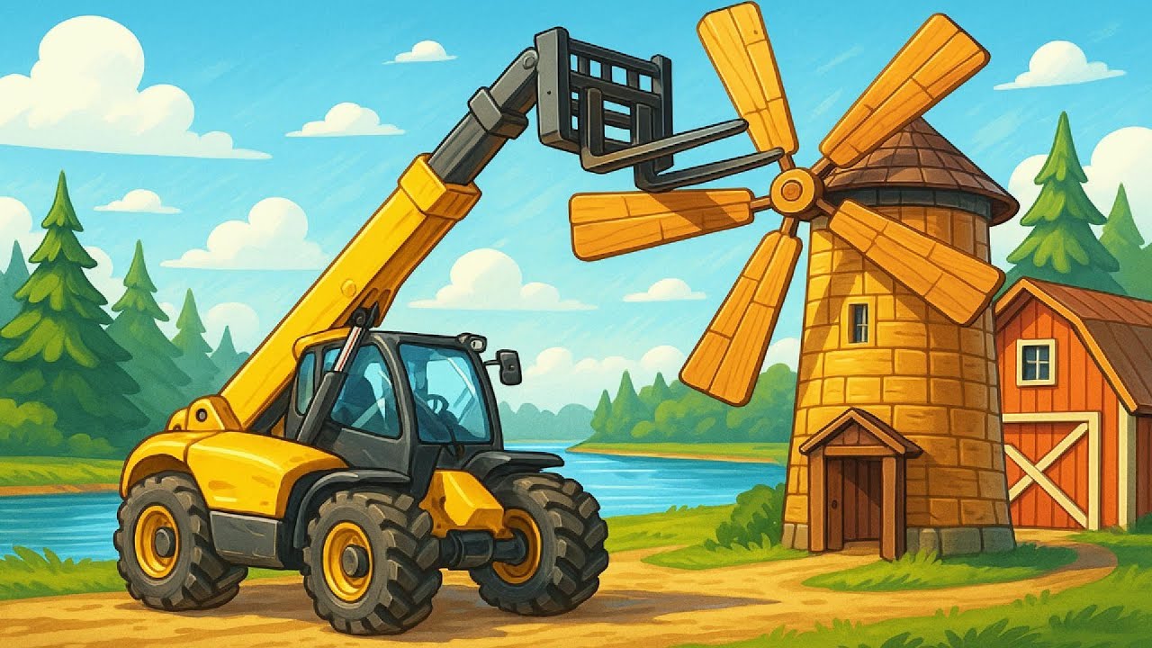 Logging To Repair Windmill Blades🌲🚜 Excavator Chainsaw, Dump Truck At ...
