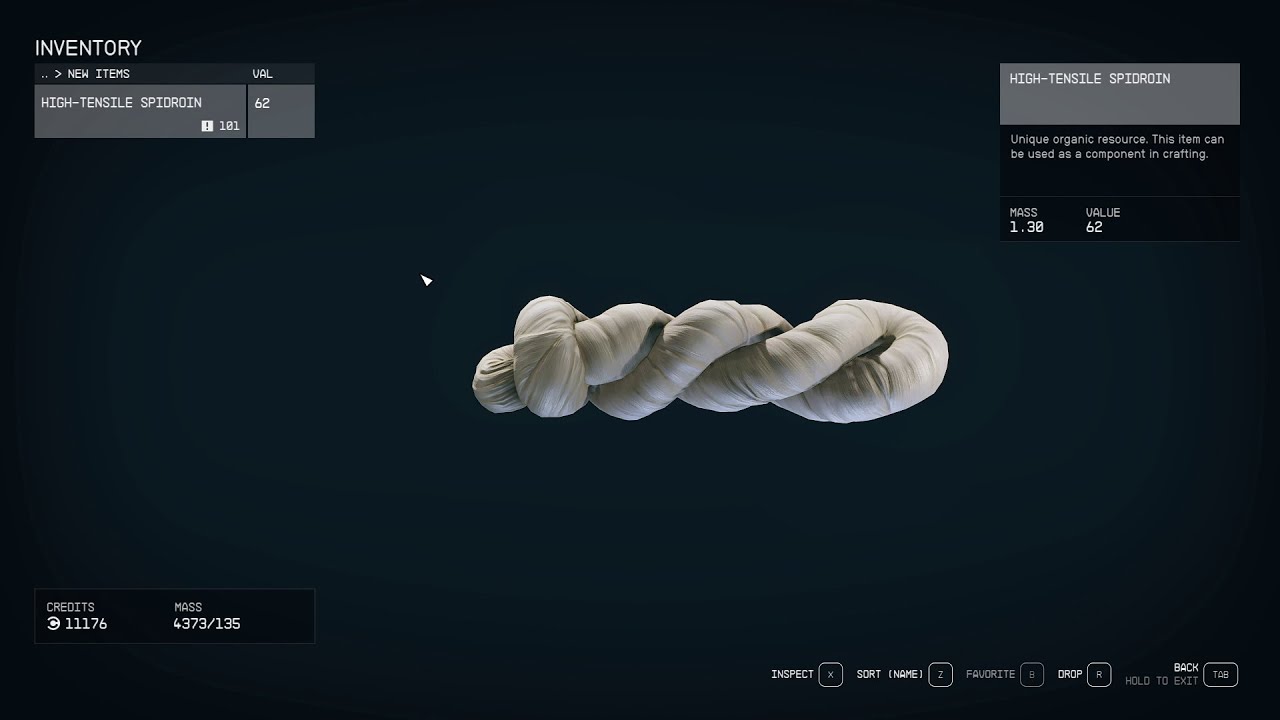 Starfield High Tensile Spidroin Console Command Cheat Code - YouTube