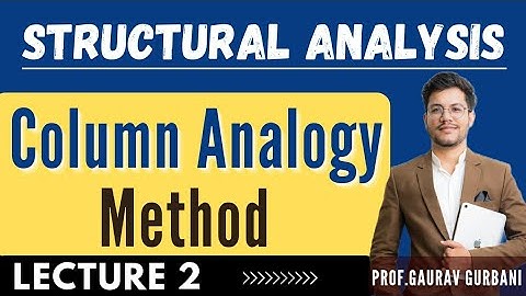 COLUMN ANALOGY METHOD| LECTURE 2 | #civilengineering #structuralengineering #structureanalysis