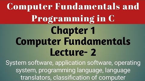 Lecture -2 Computer Fundamentals || MSc Computer Science || MDU Rohtak