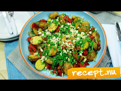 Video: Varm Potatsallad Med Bläckfisk