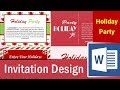 6 holiday party invitation design in Microsoft Word - Part 4