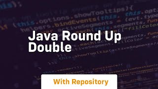 java round up double
