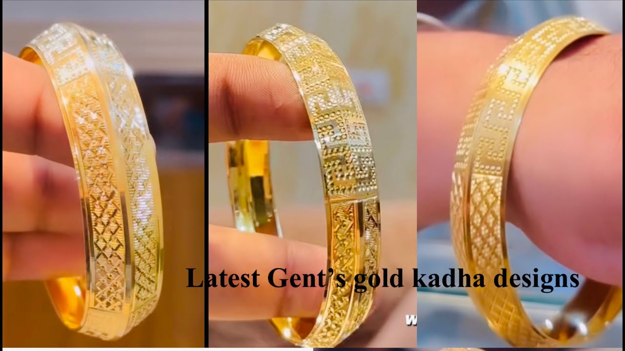 Latest Gold Gent’s kada designs 2022 with weight &Price | Gold jewellery collection 