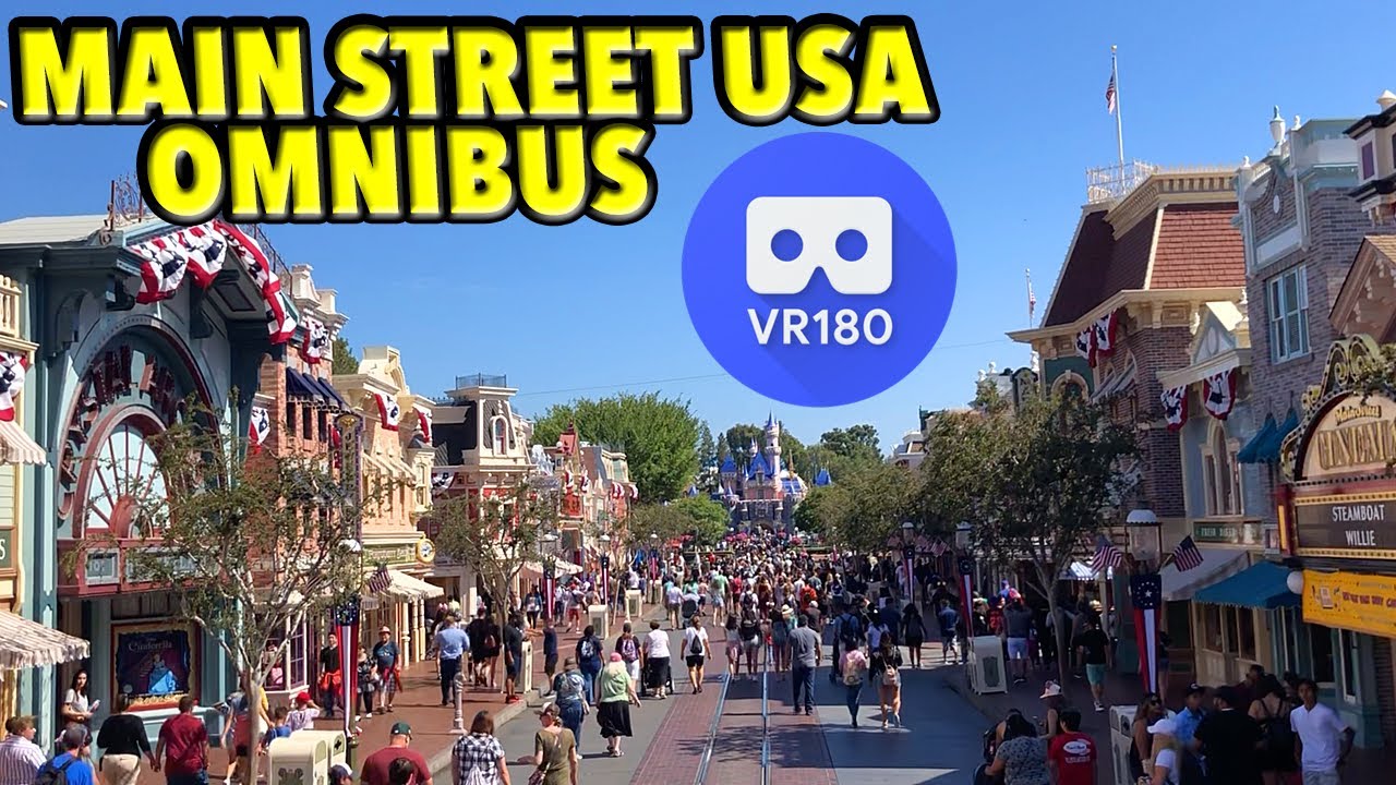 A Virtual Reality Ride Down Disneyland Main Street USA! VR180 YouTube