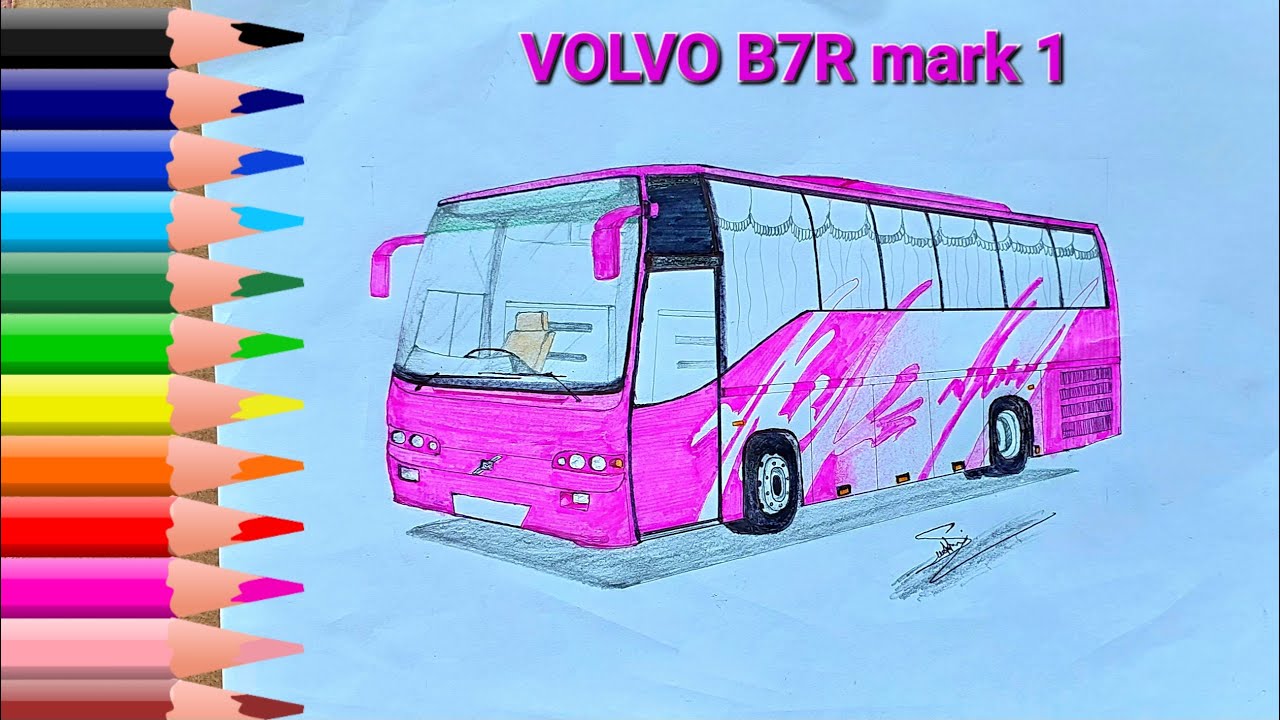 Volvo Bus Art, Volvo B7R Mark 1 Model Bus By Shohagh Paribahan BD