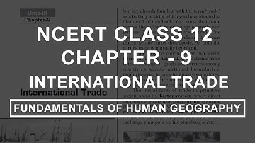 International Trade - Chapter 9 Geography NCERT Class 12
