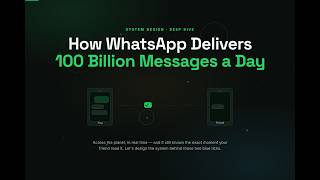 How WhatsApp works : System Design in 10mins