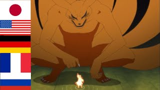 Naruto saying 'Kurama, baka baka' in different 5 languages | Naruto Shuppuden Multilanguage