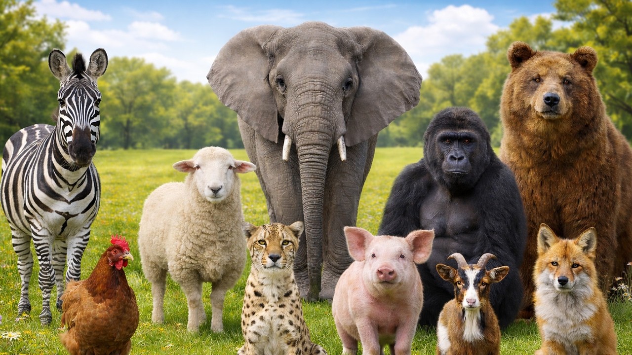 Authentic Countryside Animal Sounds | Relaxing Farm Ambience | Buffalo, Chicken, Horse, Duck, Rabbit