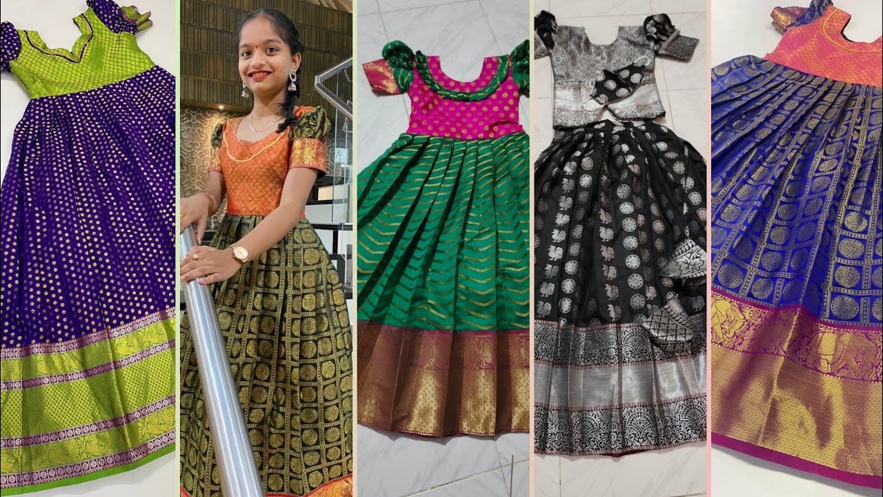 latest designer pattu frocks 1250/- only order now ( customised avl)